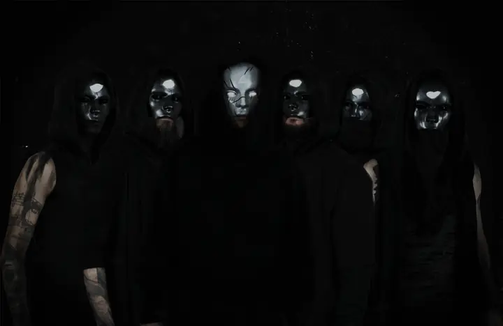Band photo on a black background