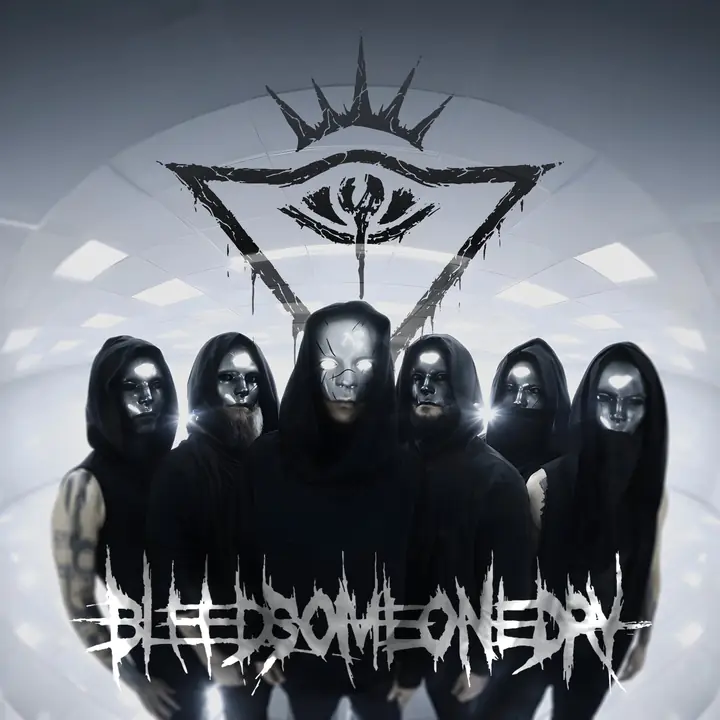 Square band photo with the logo above the band